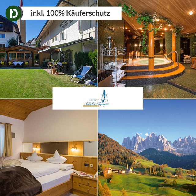 6 Tage Urlaub im Hotel Chalet Olympia in Taisten in Südtirol mit Halbpension 6 Tage Urlaub im Hotel Chalet Olympia in Taisten in Südtirol mit Halbpension