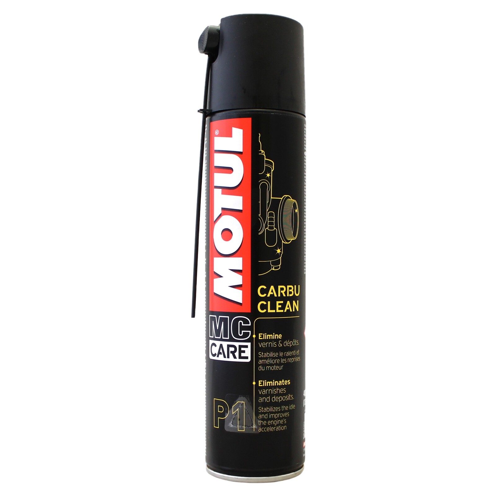 Motul MC Care P1 Carbu Clean Motorcycle Carburettor Cleaner 400ml Aerosol Spray