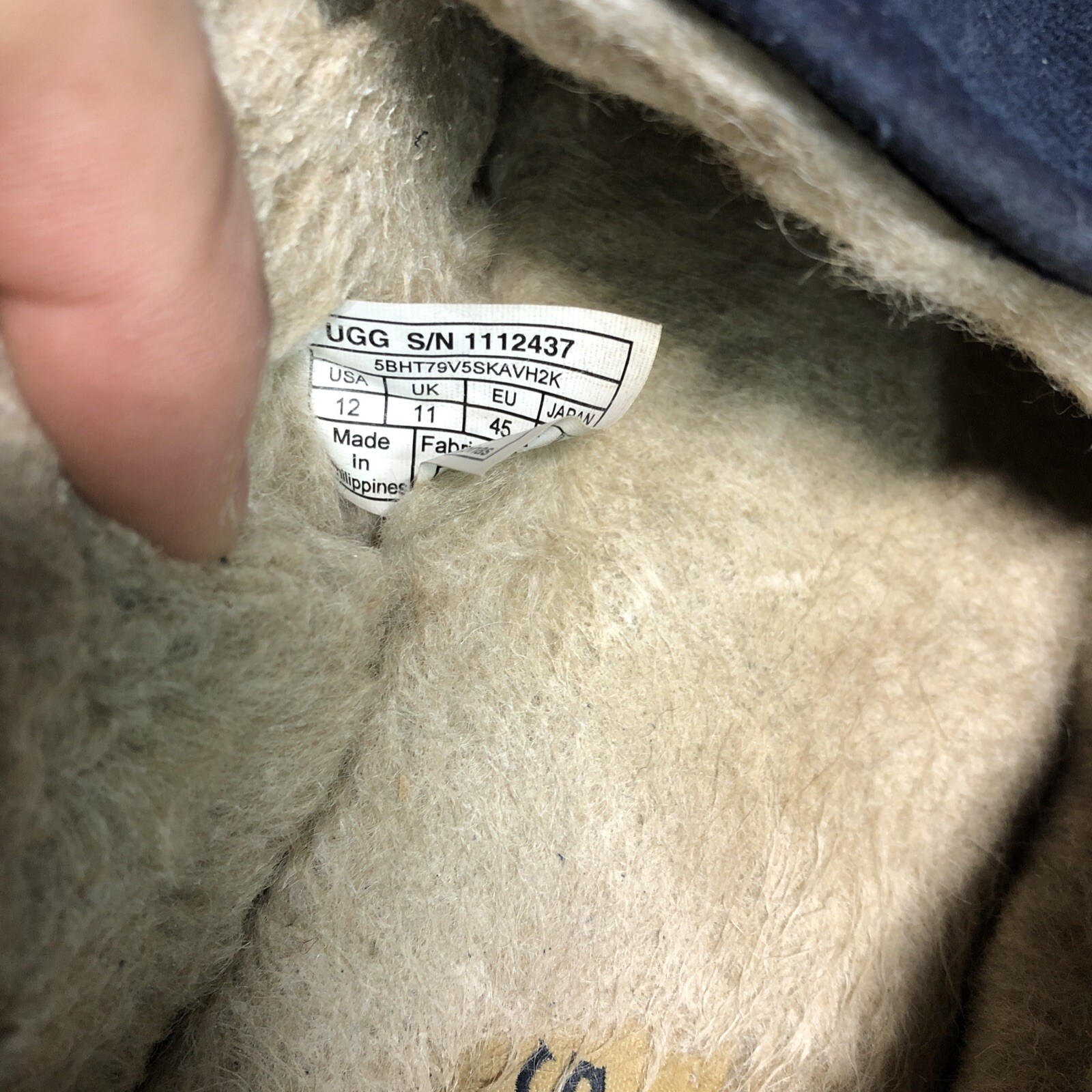 UGG Ascot Corduroy Moccasin Slippers Men's US 12 Blue… Gem