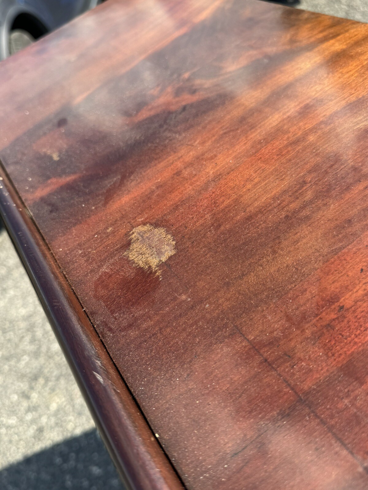 BIEDERMEIER BUREAU A CYLINDRE FLAME MAHOGANY Secretary Desk ￼