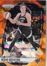 2024 Prizm WNBA Megan Gustafson Orange Cracked Ice Prizm #78 Aces  PWE