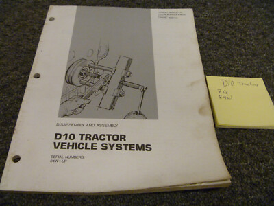 CAT Caterpillar D10 Tractor Vehicle Sys Assembly Shop Service Repair Manual 76X