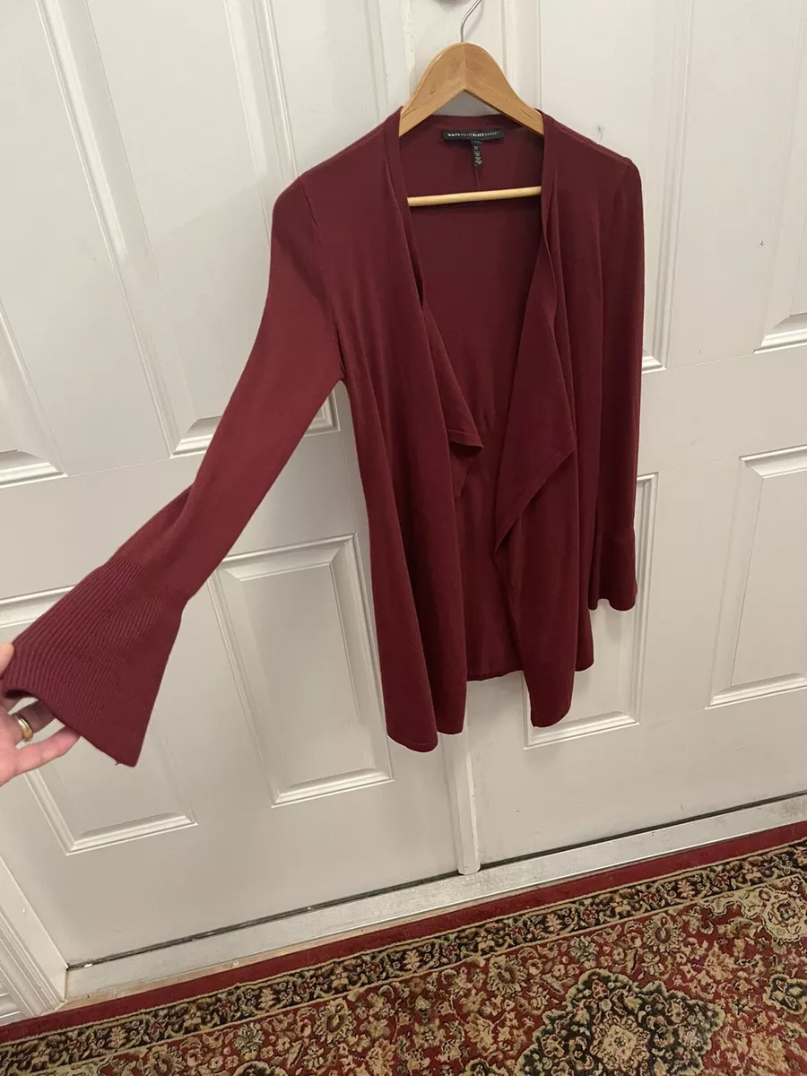 Long red duster cardigan sale