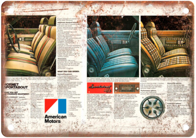 1973 American Motors AMC Prestige Vintage Auto Ad Retro Look Metal Sign A12848