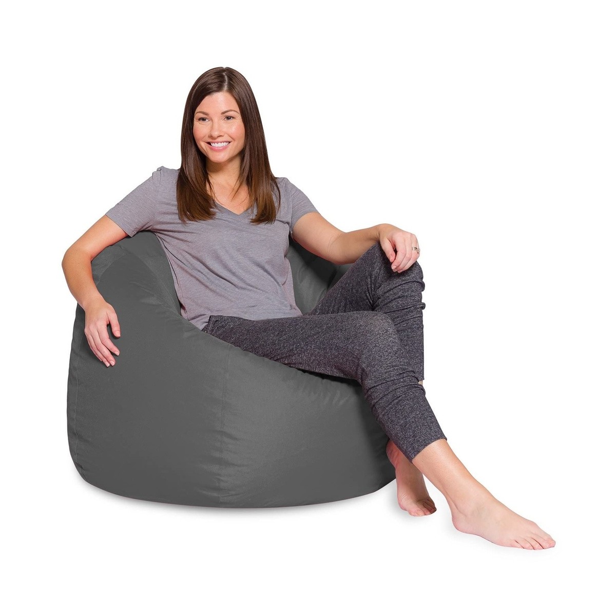 Posh Beanbags Bean Bag Chair, X-Large-48in, Heather Gray 48in X
