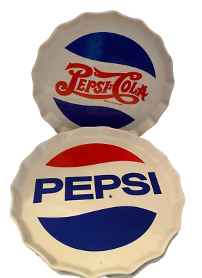 4 Pepsi-Cola Heritage Collection Porcelain Bottle Cap Snack Plates 