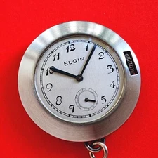 Elgin 1939 Purse Pocket Golf Watch Vintage Beautiful Dial Mechanical For Repair