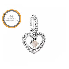 Heart June Birthstone Charm For Bracelet, Gift For Birthday, Heart Charm