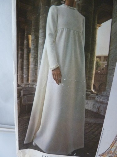 Vtg Vogue 2537 Couturier Design Fabiani Maxi Dress Size 12 1960s empire waist - Picture 3 of 5