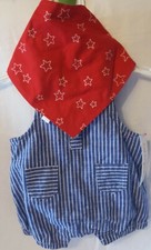 Baby Cat & Jack - Boys - 2 Piece - Overalls & Bandana - 0-3 Months - NWT
