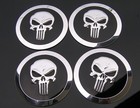 PUNISHER WHEEL CAP SET of 4 Car Badge Metal Emblem 68mm fits BMW Ford etc