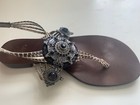 Pelle Mode Crystal snake skin sandals Size:7M — photo 3