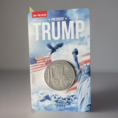 Trumpinator 2024 Hasta La Vista Biden Rare Antiqued 1OZ .999