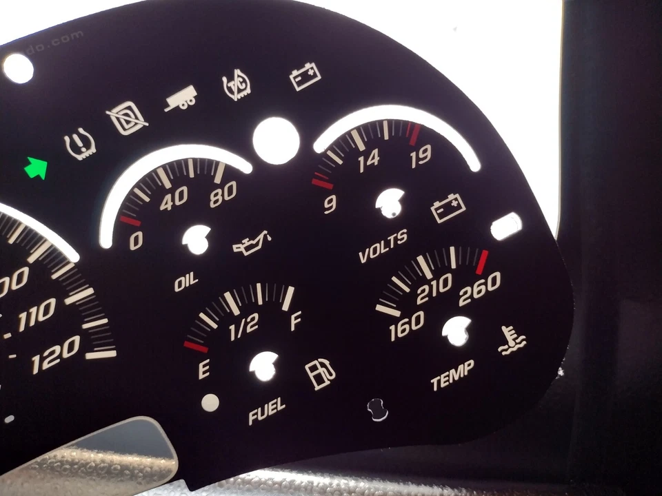 US Speedo SS Style Edición LED Negro Calibre Cara 2006 07 2500 Diesel GM Clusters Foto 4 de 4