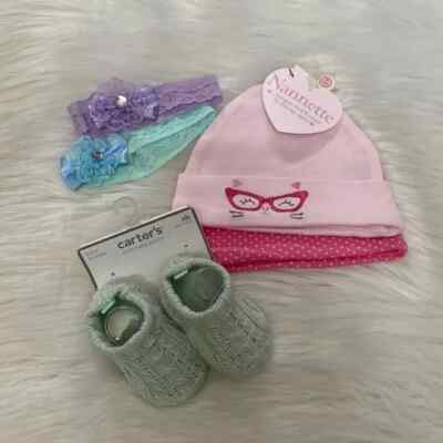 NEW wTag-Newborn Accessories Set (various brands; Carter s, Nannette, etc.)