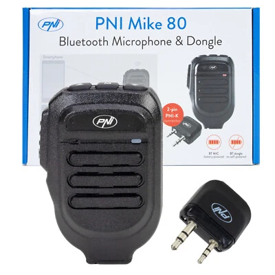 Wireless CB Microphone and Dongle Bluetooth PNI Mike 80 Dual Channel