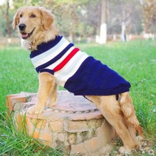 Dog Cat Pure Cotton Striped  Knitted Jumper Sweater Winter  Autumn Stretchy