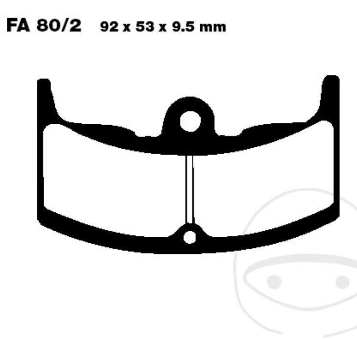 Brake Pads FA080/2 fits Honda VT 500 E PC11 250 F MC08 CBX 550 F PC04 F2 PC04