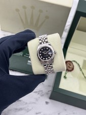 Rolex Datejust 179174 2013 Black Diamond Dial With Box & Papers.
