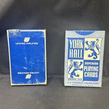 Vintage Lot Of Playing Cards Sealed United Airlines Used York Hall Bridge Size