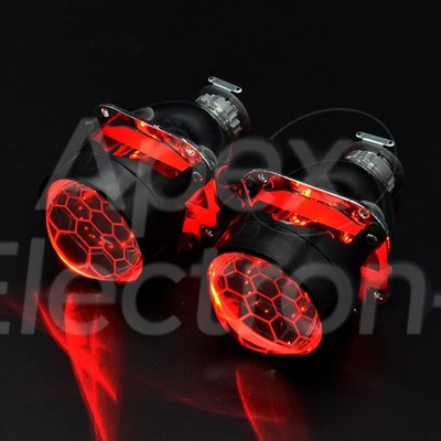 2.5'' Blue Bixenon HID Honeycomb Projector Lens Devil Eye