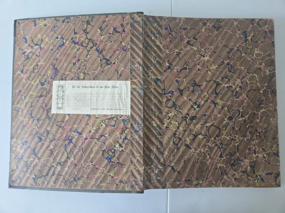 Johnson's Family Atlas 1864 mapas originales, antiguos raros Foto 4 de 4