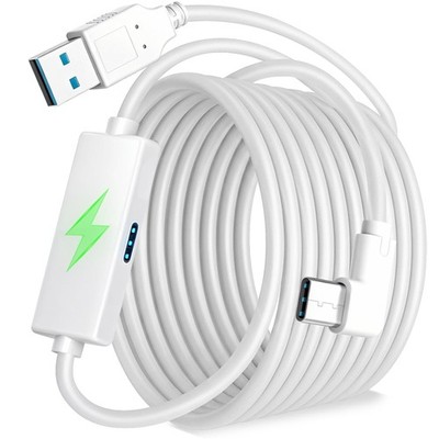 Kuject Design 16FT Link Cable for Quest 3S/3, Quest 2, Quest Pro, with Separa...