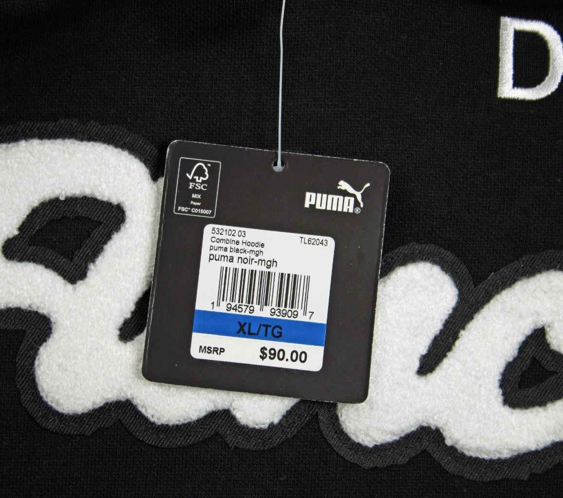 Puma Mens XL Hoodie Sweatshirt Pullover Enhanced Long Sleeve Black Gray $90 NEW thumbnail 15