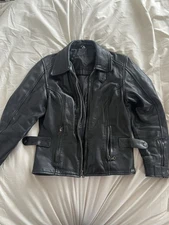 Polo Vintage Echt Leder Black Leather Jacket German Tag Size 36