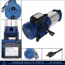 1.5HP 1100W 1" SHALLOW WELL JET WATER PUMP GARDEN SPRINKLER 6000L/H Good New