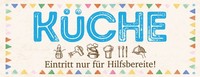 Holzschild 10X27 Cm KüChe Eintritt Nur FüR Hilfsbereite Deko Geschenk Schild