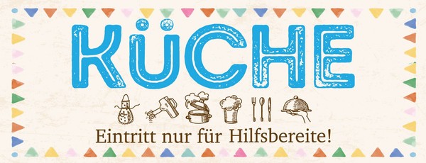 Holzschild 10X27 Cm KüChe Eintritt Nur FüR Hilfsbereite Deko Geschenk Schild-image