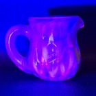 Boyd's Crystal Art Glass MINI PITCHER 1978-83 JANUARY SLAG Blue Tan Orange Glow — photo 4