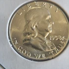 Uncirculated 1958 Philadelphia Mint Silver Franklin Half
