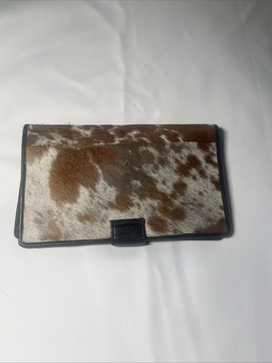 Ladies Leather Canvas Zip Wallet Pocketbook STS Ranchwear has some wearout.
