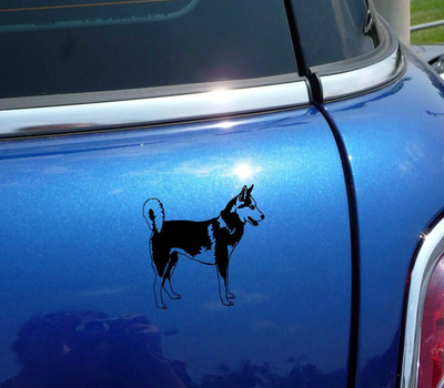 #ad DETAILED SIBERIAN HUSKY HUSKIES DOG GRAPHIC DECAL DECOR $2.61