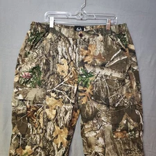 Realtree Camouflage Cargo Drawstring Mens Stretch Outdoor Hunting Pants Sz XXL