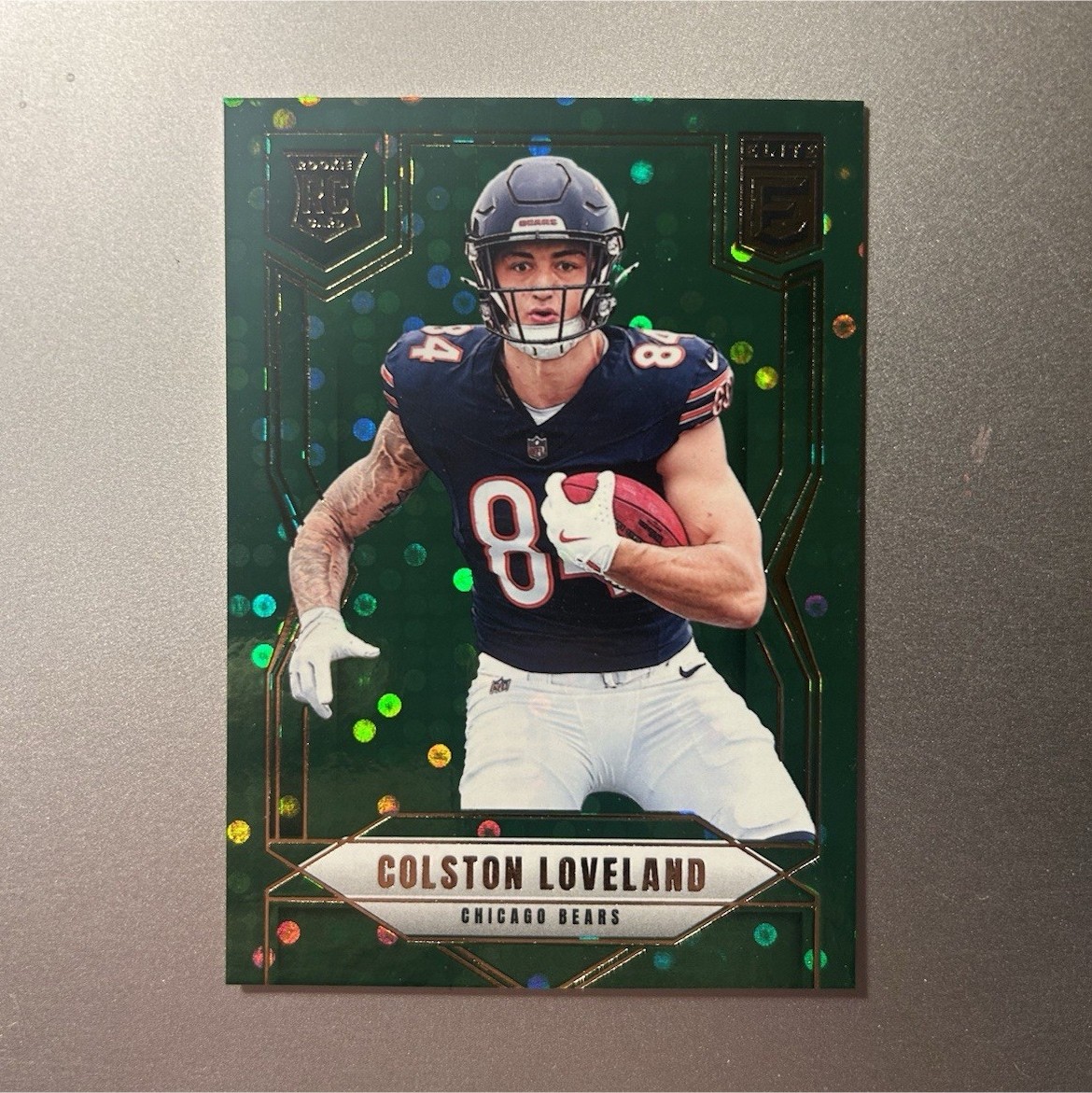 Panini 2025 Donruss Elite Colston Loveland Rookie Green Disco #109 Bears NFL