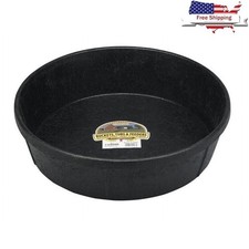 Durable Livestock Feeder Pan Rubber Crush Proof Indoor Outdoor 3 Gallon New