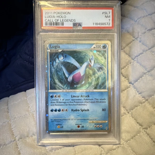 Pokemon 2011 Call of Legends Lugia SL7 Shiny Holo Rare PSA 7 English