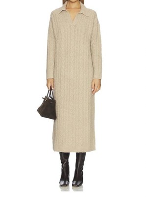 Line And Dot Emila Maxii Dress Beige
