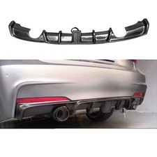 Carbon Fiber W/Light Rear Bumper Diffuser Lip For BMW F30 F35 320i M-Sport 12-18