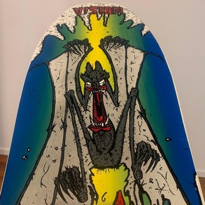 2000s VISION スケートボードデッキ バットデザインJinx VISION Jinx Bat Design Skateboard Deck 2000s Old School Style From