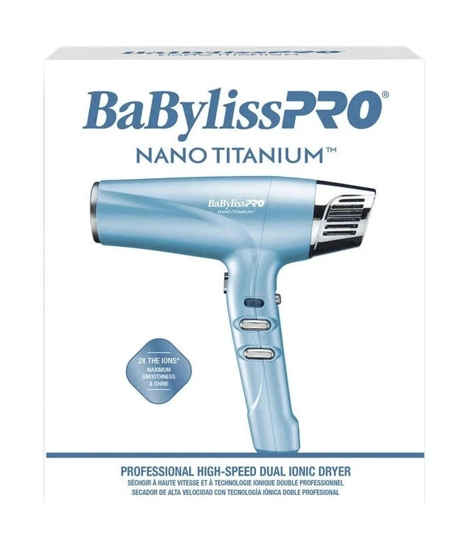 BABYLISS PRO NANO TITANIO PROFESIONAL ALTA VELOCIDAD DOBLE IÓNICO SECADOR DE PELO Foto 2 de 4