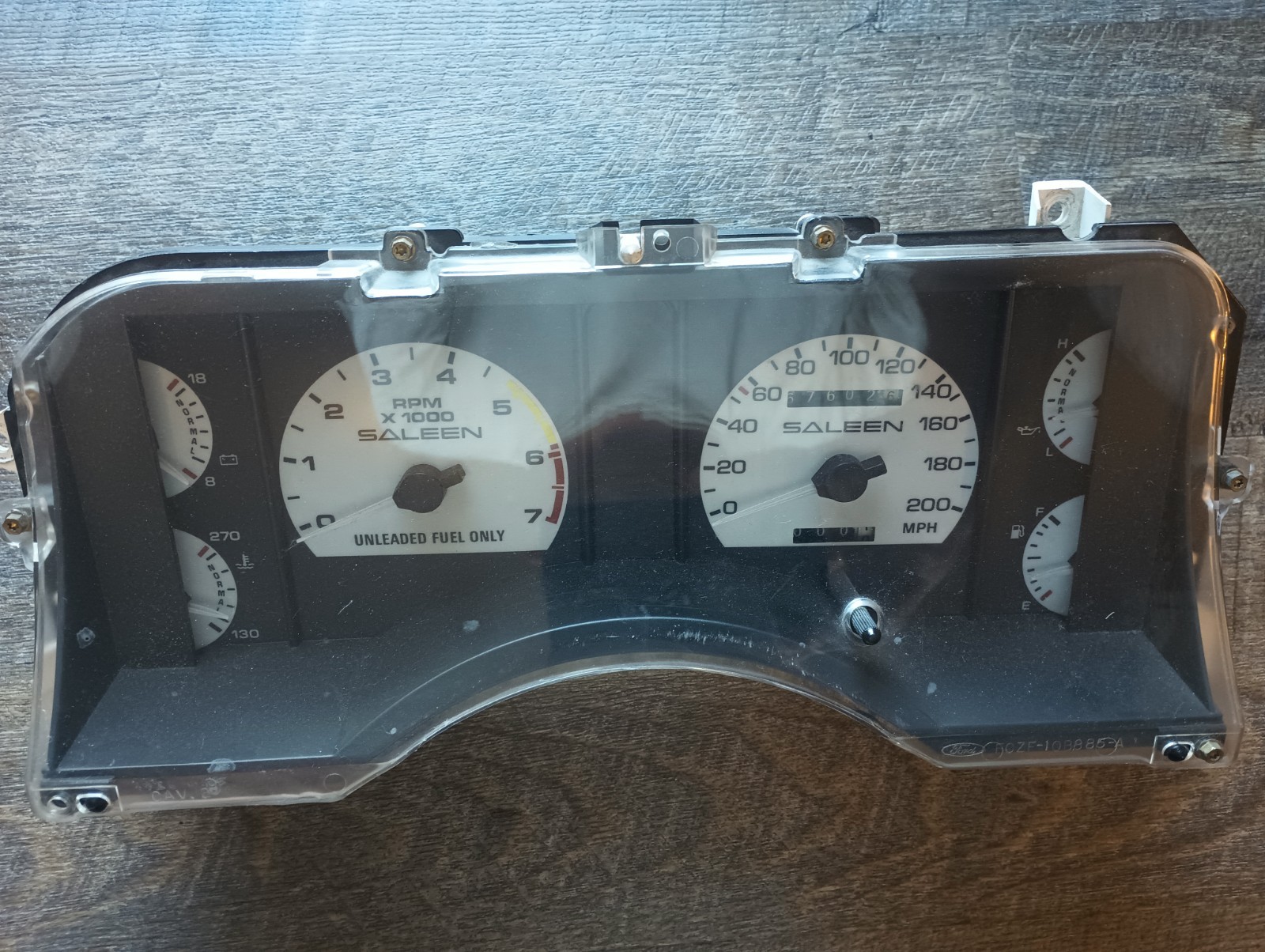 1990-93 MUSTANG LX GT 200 MPH Saleen Cobra SPEEDOMETER GAUGE INSTRUMENT CLUSTER