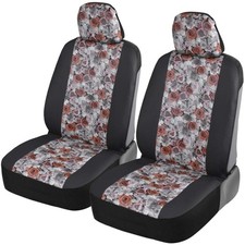 Stain Resistant Sideless Car Seat Covers - Dusty Rose Floral Front Seats Only Stain Resistant Sideless Car Seat Covers - Dusty Rose Floral Front Seats Only