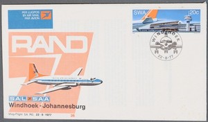 MayfairStamps South West Africa 1977 Windhoek to Johannesburg South African Airw