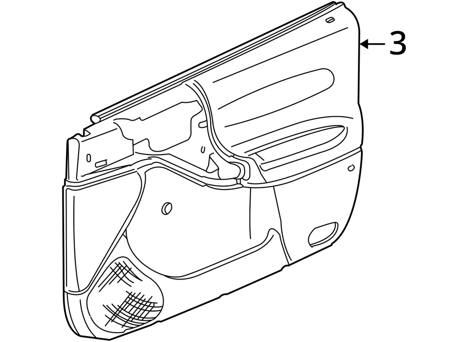 SE ADAPTA A PANEL SATURN L100 L200 2000-2002 ASM FRT S/D TR 22678587 - NUEVO OEM Foto 3 de 3