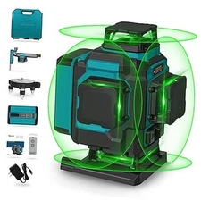  16 Lines Green Laser Level Pro, 4x360° 4D Green Cross Line 4x360° 16line