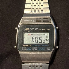 Used Vintage ARMITRON Men's Digital Watch 40/6174-5 Adjustable Steel Band - USA